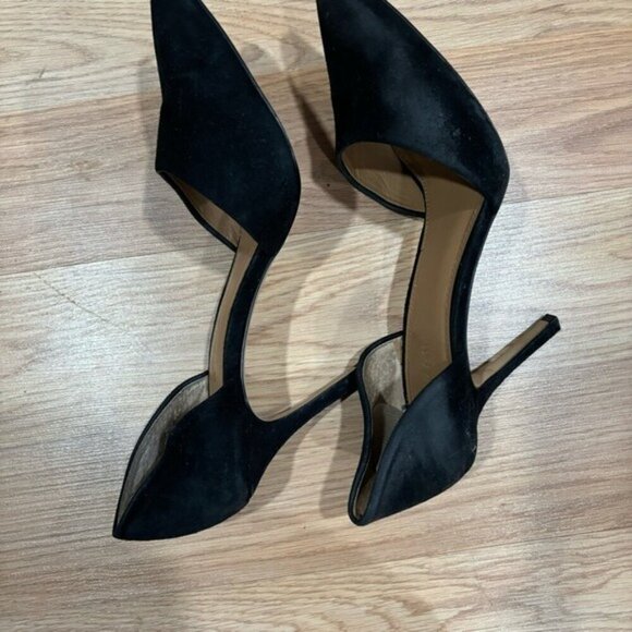 J.Crew Factory Women’s Black Suede D’Orsay Pumps - Size 8 - Picture 9 of 13